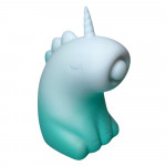 Стимулятор клитора с пульсацией UNIVIBE Единорог, 5 режимов, градиент бело-зелёный