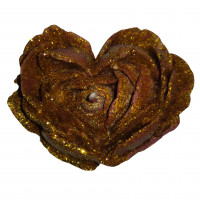 Свеча в виде розы с глитером GlowKink бордовая, L