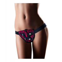 Трусики для страпона регулируемые Blush TEMTASIA красно-черные