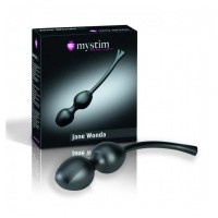 Вагінальні кульки Mystim Jane Wonda Geisha Balls Duo чорні, 19 см х 3 см