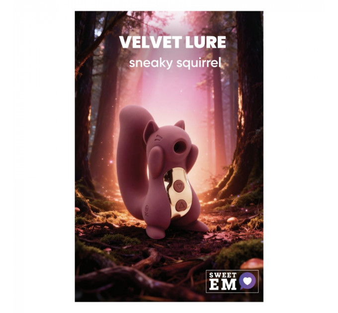 Вакуумный стимулятор для клитора с вибрацией в форме белки Sweet Em, розовый