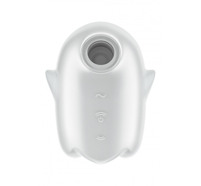 Вакуумный вибратор Satisfyer Glowing Ghost светится в темноте, белый, 8.4 см