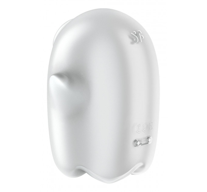 Вакуумный вибратор Satisfyer Glowing Ghost светится в темноте, белый, 8.4 см