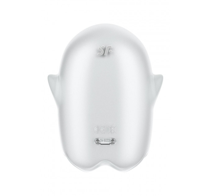 Вакуумный вибратор Satisfyer Glowing Ghost светится в темноте, белый, 8.4 см