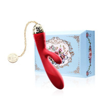 Вибромассажер - кролик с функцией управления со смартфона ZALO Rosalie, Bright Red