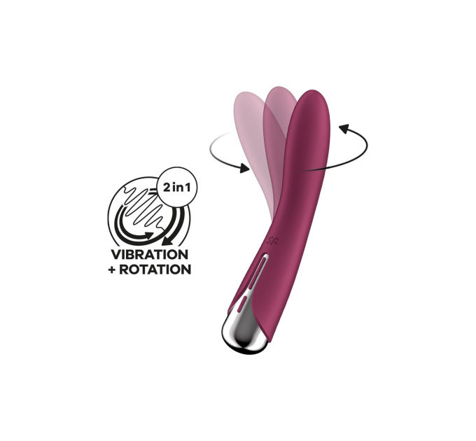 Вібратор для точки G Satisfyer Spinning Vibe 1 із ротацією, червоний