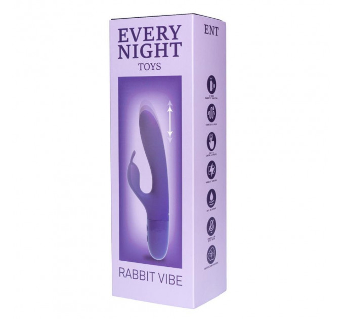 Вібратор-кролик Every Night Toys для точки G, фіолетовий