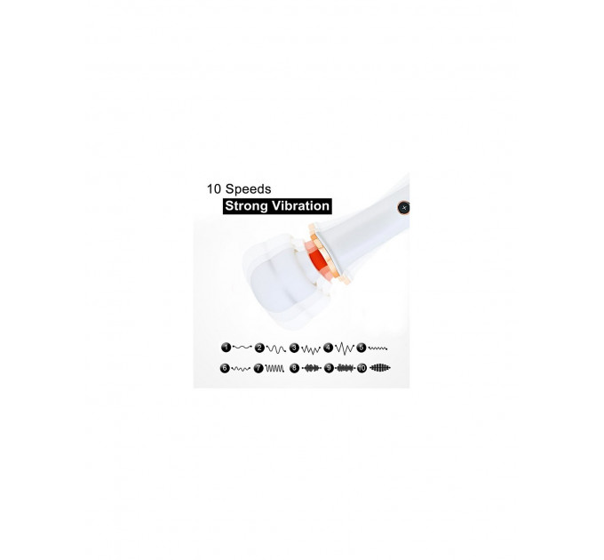 Вибратор-Микрофон белый Massager Super Powerful 10 Function