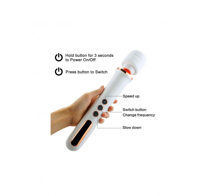 Вибратор-Микрофон белый Massager Super Powerful 10 Function