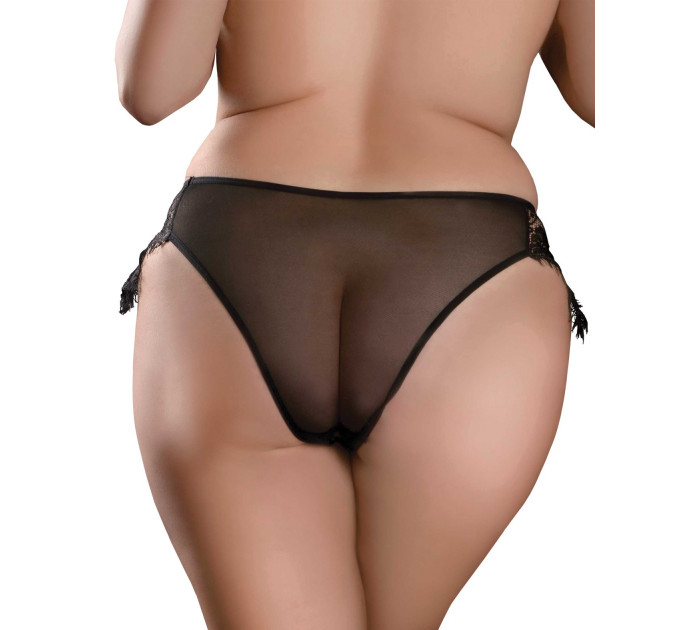 Вибратор в трусики Pipedream Hookup Panties Remote Princess со съемной вибропулей, черный, XL-XXL