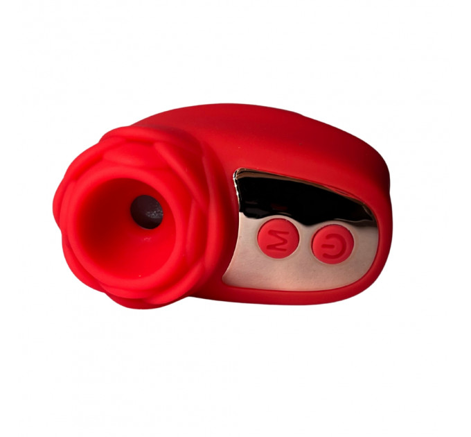 Вибростимулятор на палец Розочка Passion Play, 10 режимов вибрации и 3 интенсивности, красный