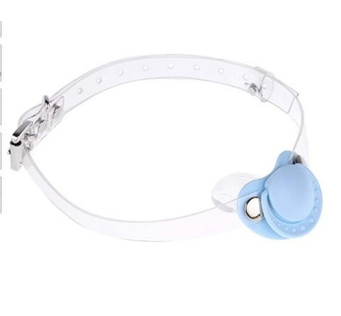 Кляп-соска Silicone Strap, Blue