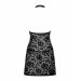 Рубашка з трусиками Obsessive Softily chemise 2XL/3XL Чорний