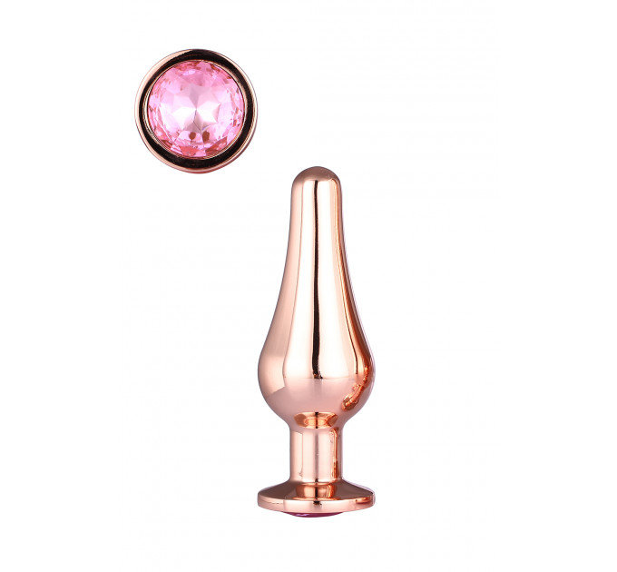 DT21826 анальна пробка конічної форми Dream Toys GLEAMING LOVE ROSE GOLD PLEASURE PLUG S
