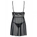 Пеньюар Obsessive Imperia babydoll L/XL черный