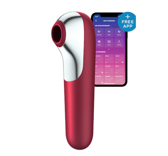 T360130 Вакуумный клиторальный стимулятор SATISFYER DUAL LOVE RED