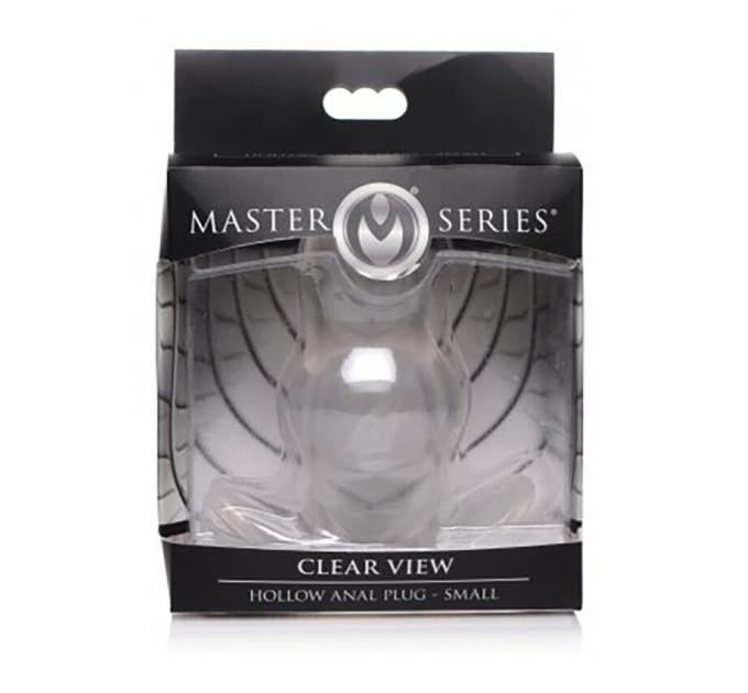 Анальная пробка с туннелем Master Series, прозрачная