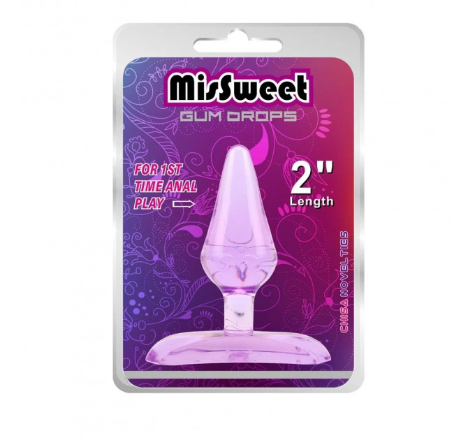 Анальна пробка Chisa Mis Sweet Gum Drops, фіолетовий