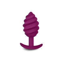 Анальная пробка рельефная Gvibe Gplug Twist 2 фиолетовая, 10.5 х 3.9 см