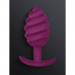 Анальная пробка рельефная Gvibe Gplug Twist 2 фиолетовая, 10.5 х 3.9 см