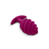 Анальна пробка рельєфна Gvibe Gplug Twist 2 фіолетова, 10.5 х 3.9 см