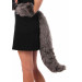 Анальная пробка с хвостом Anal plug faux fur fox tail light grey polyeste