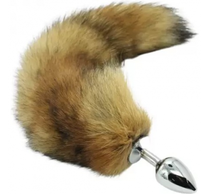 Анальная пробка S лисий хвост DS Fetish Anal plug S fox tail natural fox