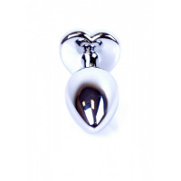 Анльна пробка Plug-Jewellery Silver Heart PLUG- Clear