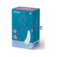 Безконтактний вакуумний смарт-стимулятор клітора Satisfyer Curvy 2+ білий