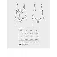 Боди Obsessive AMANTA Teddy S/M черное