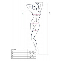 Боди BS064 Passion с ажурными мотивами и открытым доступом, черный