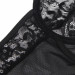 Мереживне боді Star Night з доступом і гартером, чорне, XL-XXL