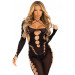 Бодистокинг Leg Avenue Reckless Intentions с вырезами, черный, One Size