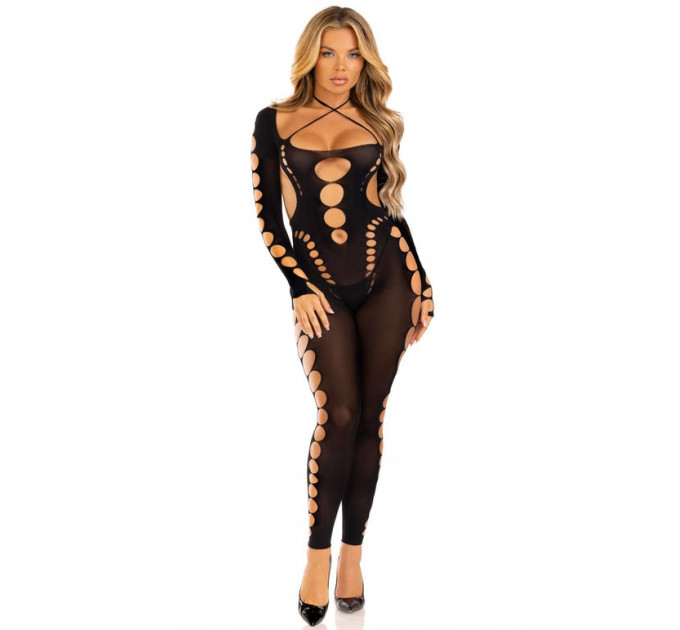 Бодистокинг Leg Avenue Reckless Intentions с вырезами, черный, One Size