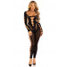 Бодистокинг Leg Avenue Reckless Intentions с вырезами, черный, One Size