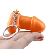 Брелок в виде пениса на пружине Roomfun SEXY MOBILE Key Ring оранжевый