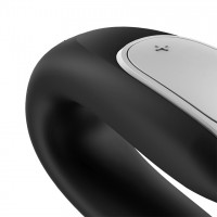 Вібратор для пар з фірмовим пультом керування Satisfyer Double Fun, чорний