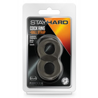 Эрекционное кольцо Blush Stay Hard двойное, прозрачное, 7 см