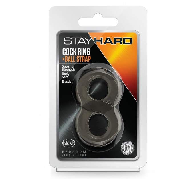 Кільце ерекційне Blush Stay Hard подвійне, прозоре, 7 см