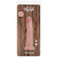 Фалоімітатор подвійної густини на присосці ToyJoy Deluxe Dual 17,5 см, тілесний