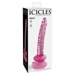 Фалоімітатор скляний з присоскою Pipedream Icicles Pink