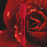 Гибкий вибратор для пар Every Night Toys Flexible с двумя моторчиками, красный