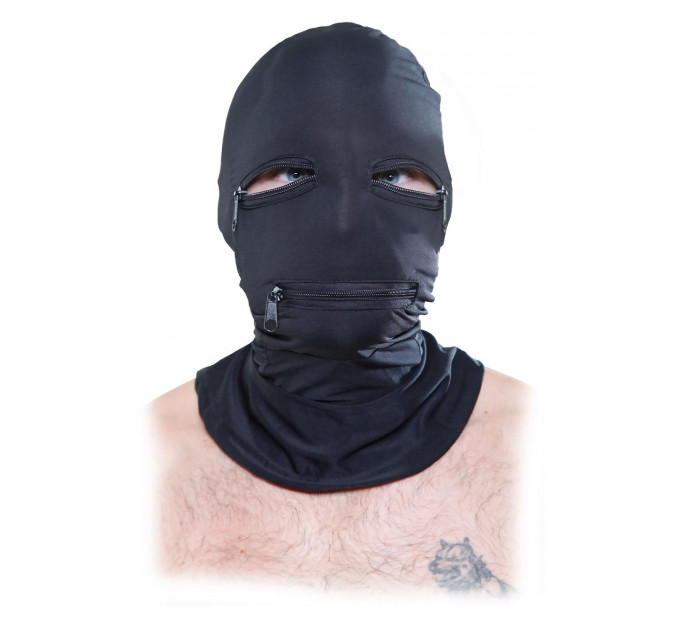 Маска-шолом на всю голову Pipedream Fetish Fantasy Zipper Face з блискавками One Size