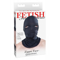Маска-шлем на всю голову Pipedream Fetish Fantasy Zipper Face с молниями, черная, One Size