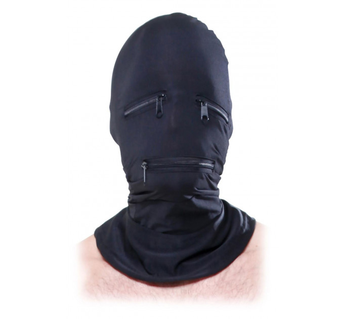 Маска-шолом на всю голову Pipedream Fetish Fantasy Zipper Face з блискавками One Size