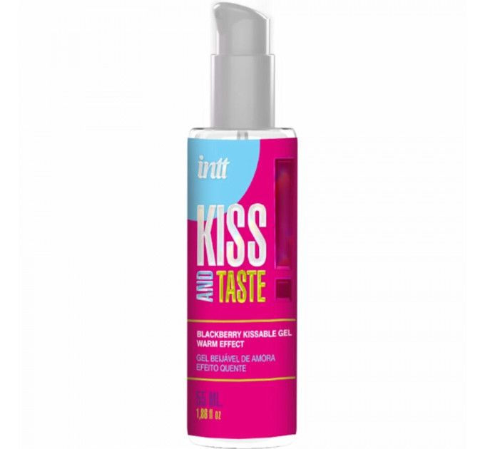 Масажний гель, що зігріває Intt KISS AND TASTE! їстівний, з ароматом ожини, 50 мл