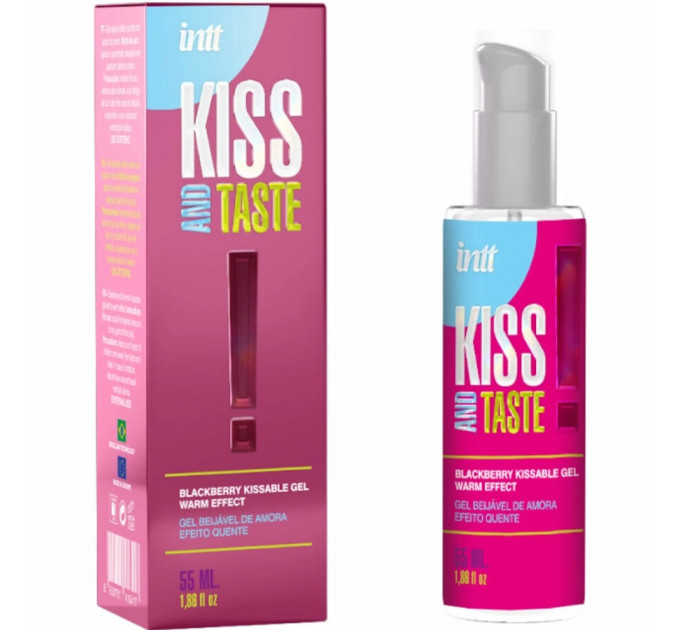 Масажний гель, що зігріває Intt KISS AND TASTE! їстівний, з ароматом ожини, 50 мл
