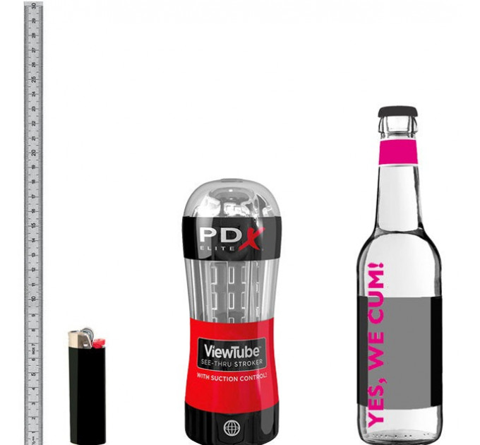 Мастурбатор Pipedream PDX Elite Viewtube See-Thru Stroker прозрачный, 18.5 см