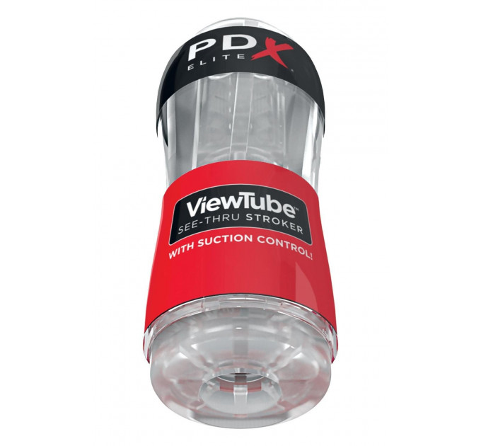 Мастурбатор Pipedream PDX Elite Viewtube See-Thru Stroker прозрачный, 18.5 см