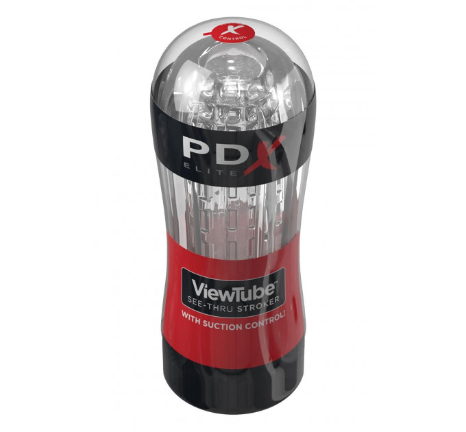 Мастурбатор Pipedream PDX Elite Viewtube See-Thru Stroker прозрачный, 18.5 см